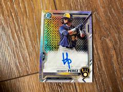 Hedbert Perez #BCMA-HP Baseball Cards 2021 Bowman Chrome Mega Box Mojo Autographs Prices