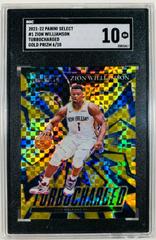 Zion Williamson [Gold Prizm] Basketball Cards 2021 Panini Select Turbo Charged Prices
