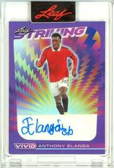 Anthony Elanga [Purple] Soccer Cards 2022 Leaf Vivid Striking Autographs Prices