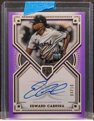 Edward Cabrera [Purple] #DRA-ECA Baseball Cards 2022 Topps Definitive Rookie Autographs Prices