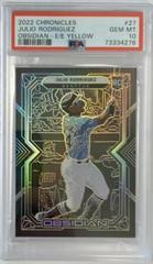 Julio Rodriguez [Yellow] Baseball Cards 2022 Panini Chronicles Obsidian Prices