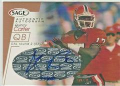 Quincy Carter [Bronze] #A10 Football Cards 2001 Sage Autographs Prices