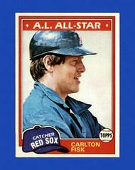 Carlton Fisk #480 Baseball Cards 1981 Topps Prices