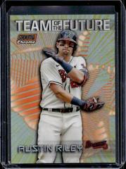 Austin Riley [Orange] #TOF-9 Baseball Cards 2022 Stadium Club Chrome Team of the Future Prices