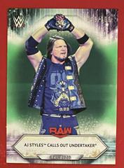 AJ Styles Calls Out Undertaker [Light Green] Wrestling Cards 2021 Topps WWE Prices