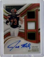 Joe Thomas #8 Football Cards 2023 Panini Immaculate Players Collection Autograph Prices