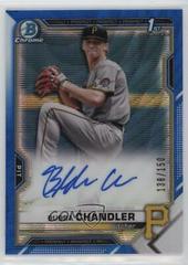 Bubba Chandler [Blue Wave Refractor] Baseball Cards 2021 Bowman Draft Pick Chrome Autographs Prices