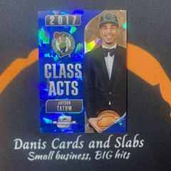 Jayson Tatum [Blue Cracked Ice] #1 Basketball Cards 2018 Panini Contenders Optic Class Acts Prices