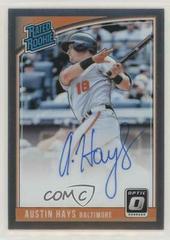 Austin Hays #RRS-AH Baseball Cards 2018 Panini Donruss Optic Rated Rookie Signatures Prices