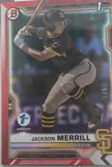 Jackson Merrill [Red Foil] #BD-119 Baseball Cards 2021 Bowman Draft 1st Edition Prices