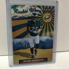 Miles Sanders Football Cards 2019 Panini Playoff Rookie Wave Prices