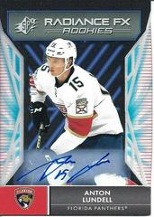 Anton Lundell [Autograph] Hockey Cards 2021 SPx Radiance FX Prices