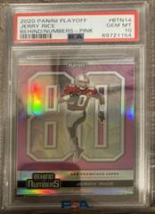 Jerry Rice [Pink] #BTN-14 Football Cards 2020 Panini Playoff Behind the Numbers Prices