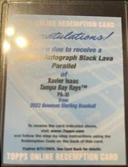 Xavier Isaac [Black Lava] #BSP-90 Baseball Cards 2023 Bowman Sterling Prices