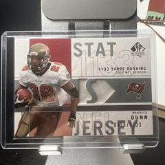 Warrick Dunn [1133 Yards Rushing] #SP-WD Football Cards 2001 SP Authentic Stat Jerseys Prices