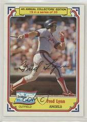 Fred Lynn #19 Baseball Cards 1984 Drake's Prices