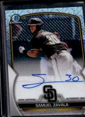 Samuel Zavala Baseball Cards 2023 Bowman Chrome Prospect Mega Box Autographs Prices
