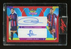 Ferran Torres , Jordi Alba [Red] Soccer Cards 2022 Leaf Vivid Dual Autographs Prices