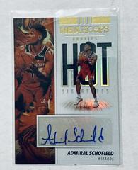 Admiral Schofield #ASH Basketball Cards 2019 Panini Hoops Hot Signatures Rookies Prices