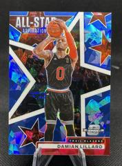 Damian Lillard [Blue Ice] #22 Basketball Cards 2021 Panini Contenders Optic All Star Aspirations Prices