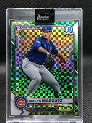 Brailyn Marquez [X Green Xfractor] Baseball Cards 2021 Bowman Chrome Prices