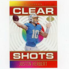 Justin Herbert [Red] #CS-1 Football Cards 2021 Panini Illusions Clear Shots Prices