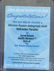 Jarred Kelenic [Gold Refractor] #BCRA-JK Baseball Cards 2021 Bowman Chrome Rookie Autographs Prices