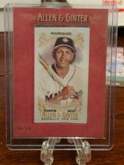 Alex Rodriguez [Framed Mini Cloth] Baseball Cards 2021 Topps Allen & Ginter Prices