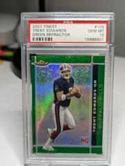 Trent Edwards [Green Refractor] #105 Football Cards 2007 Topps Finest Prices