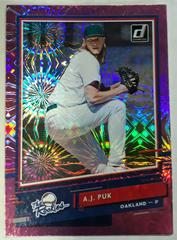 A.J. Puk [Pink Fireworks] #R-5 Baseball Cards 2020 Panini Donruss the Rookies Prices
