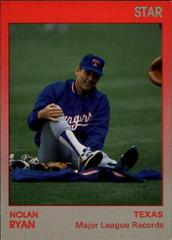 Nolan Ryan [Major League Records] Baseball Cards 1991 Star Ryan Prices