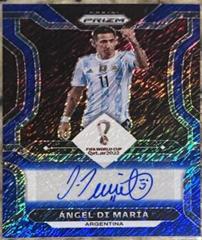 Angel Di Maria [Blue Shimmer] #S-ADM Soccer Cards 2022 Panini Prizm World Cup Signatures Prices