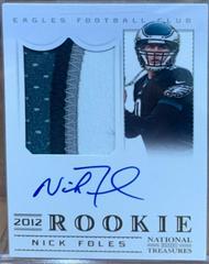 Nick Foles [Autograph Material Gold] Football Cards 2012 Panini National Treasures Prices