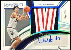 Chet Holmgren [Patch Autograph Gold] #34 Basketball Cards 2022 Panini Immaculate Collection Collegiate Prices