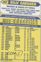 Billy Gardner Baseball Cards 1987 Topps Traded Tiffany Prices