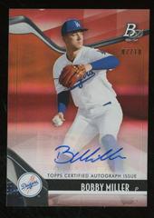 Bobby Miller [Red Autograph] Baseball Cards 2021 Bowman Platinum Top Prospects Prices