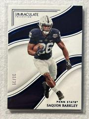 Saquon Barkley [Blue] #40 Football Cards 2023 Panini Immaculate Collection Collegiate Prices