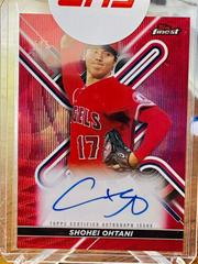 Shohei Ohtani [Red Wave] #FA-SO Baseball Cards 2022 Topps Finest Autographs Prices