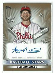 Aaron Nola [Gold] Baseball Cards 2022 Topps Baseball Stars Autographs Prices