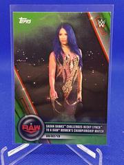 Sasha Banks Challenges Becky Lynch to A Raw Women's Championship Match [Green] #75 Wrestling Cards 2020 Topps WWE Women's Division Prices