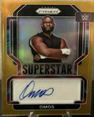 Omos [Gold Prizm] Wrestling Cards 2022 Panini Prizm WWE Superstar Autographs Prices