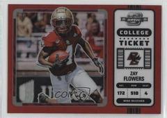 Zay Flowers [Red] #12 Football Cards 2023 Panini Chronicles Draft Picks Contenders Optic Prices
