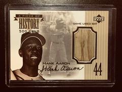 Hank Aaron [Bat] Baseball Cards 1999 Upper Deck Piece of History 500 HR Club Prices