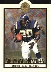 Natrone Means [Die Cut] #PS11 Football Cards 1995 SP Championship Playoff Showcase Prices