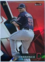 Carlos Carrasco [Red Refractor] #26 Baseball Cards 2018 Topps Finest Prices