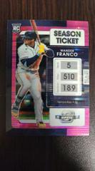 Wander Franco [Pink Pulsar] #1 Baseball Cards 2022 Panini Chronicles Contenders Optic Prices