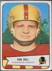 Don Boll Football Cards 1954 Bowman Prices