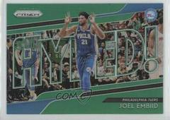 Joel Embiid [Green Prizm] #5 Basketball Cards 2018 Panini Prizm Get Hyped Prices