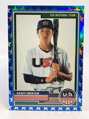 Grady Emerson [Blue] Baseball Cards 2023 Panini Stars & Stripes USA Prices