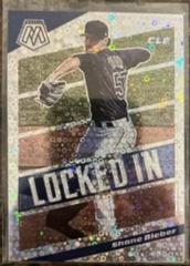 Shane Bieber [Quick Pitch] #L12 Baseball Cards 2021 Panini Mosaic Locked In Prices